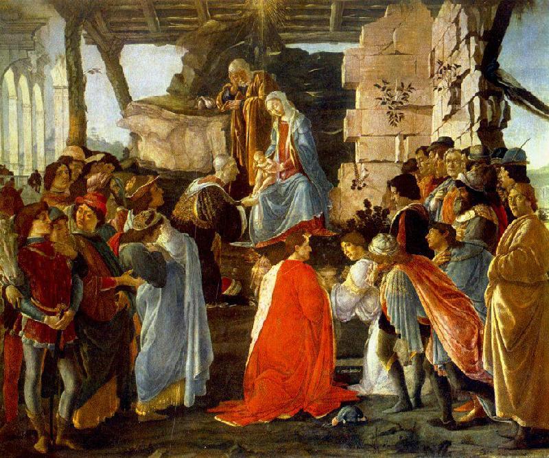 BOTTICELLI, Sandro The Adoration of the Magi  dfg oil painting picture